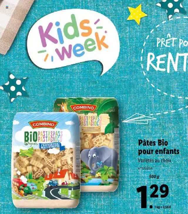 Pâtes Bio Pour Enfants Combino