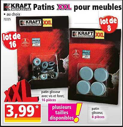 patins xxl pour meubles kraft werkzeuge
