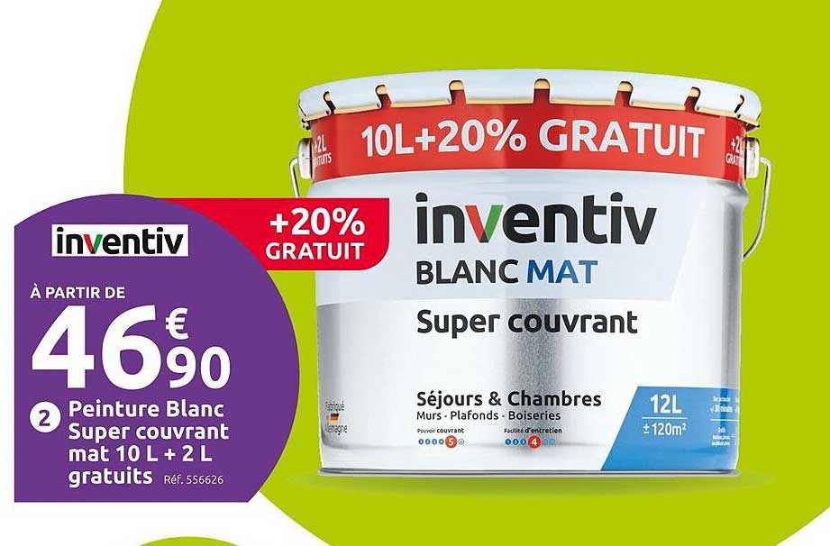 peinture blanc super couvrant mat