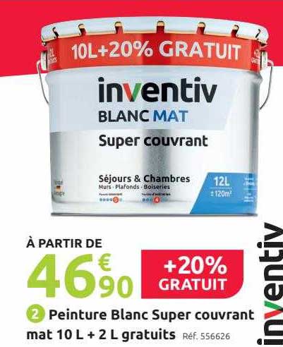 peinture blanc super couvrant mat inventiv