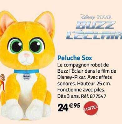 peluche sox buzz l'éclair