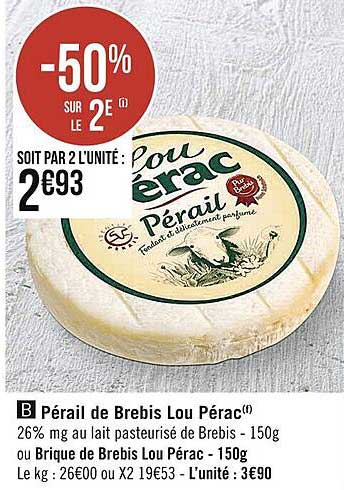 pérail de brebis lou pérac  ou brique de brebis lou pérac