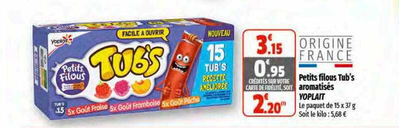Petits Filous Tub's Aromatisés Yoplait