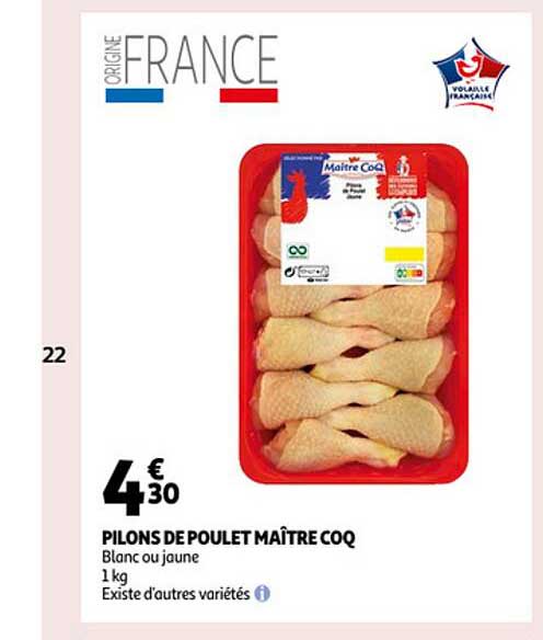 pilons de poulet maître coq