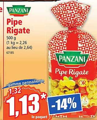 pipe rigate panzani