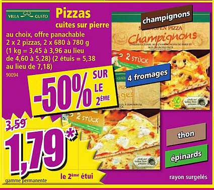 pizzas cuites sur pierre villa gusto