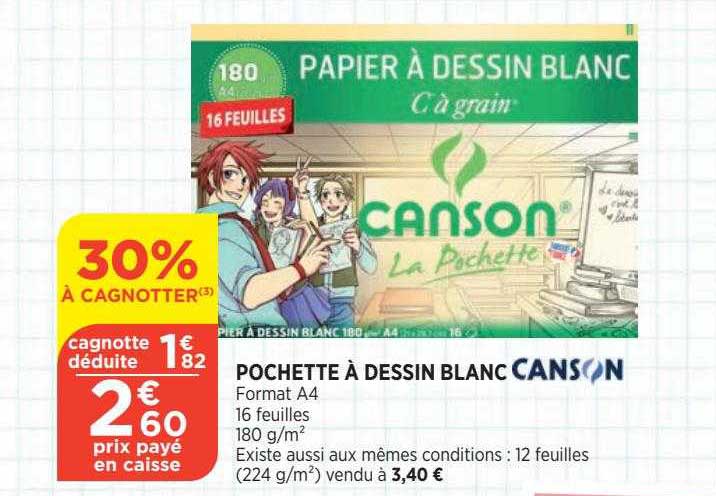 Pochette à Dessin Blanc Canson
