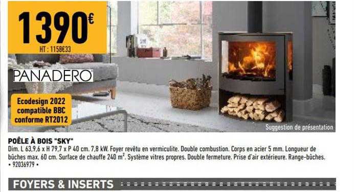 poêle à bois "sky" panadero