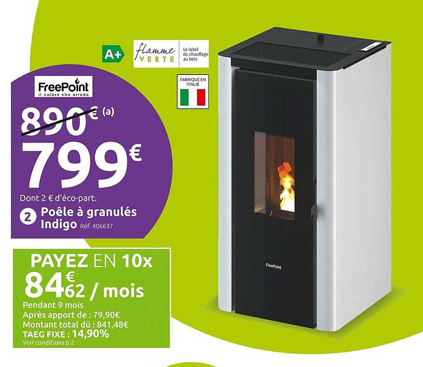 poêle à granulés indigo