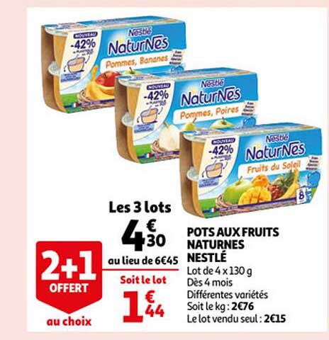pots aux fruits naturnes nestlé