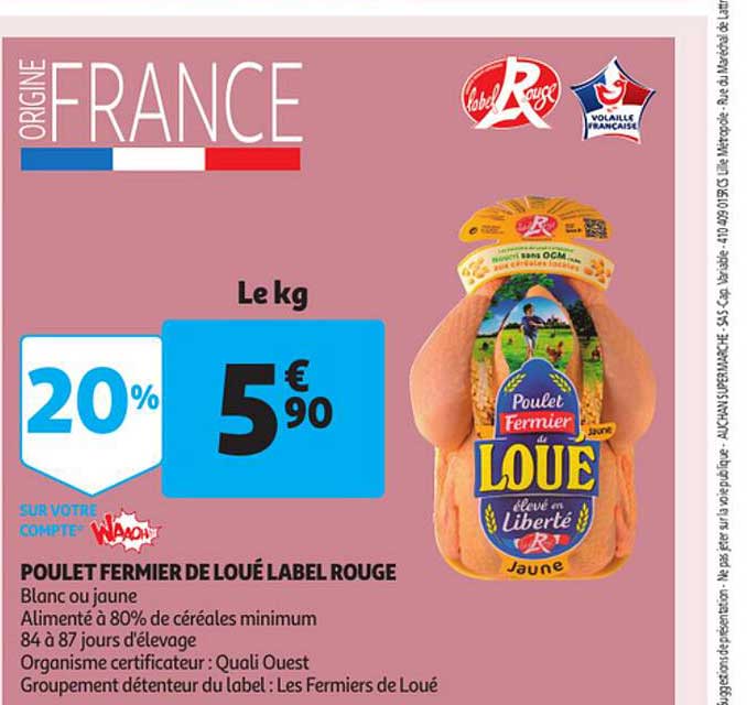 Poulet Fermier De Loué Label Rouge