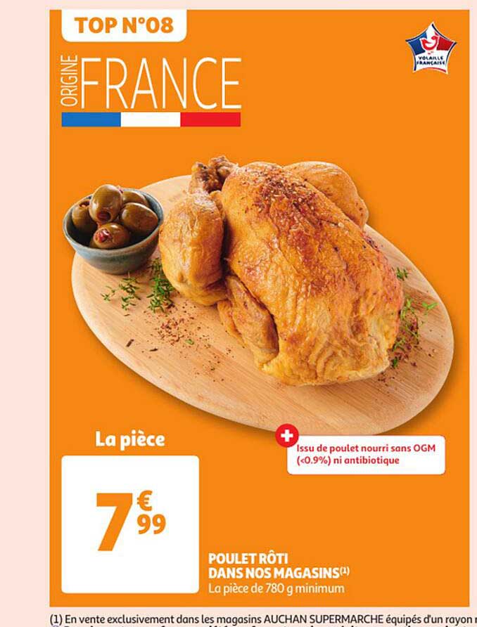 poulet rôti dans nos magasins