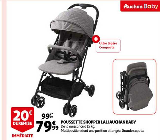 poussette shopper lali auchan baby