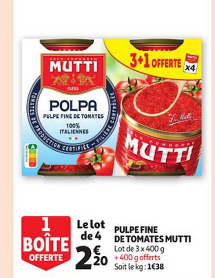 Pulpe Fine De Tomates Mutti