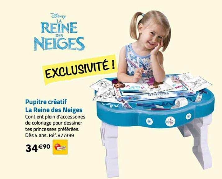 pupitre créatif la reine des neiges