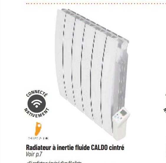 radiateur à inertie fluide caldo cintré