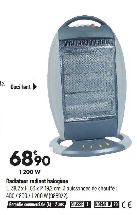radiateur radiant halogène