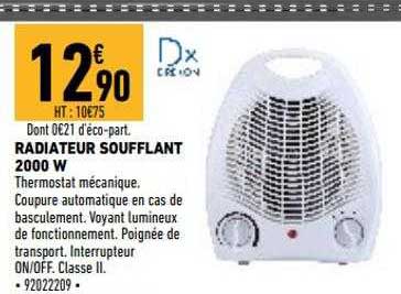 radiateur soufflant 2000w