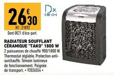 Radiateur Soufflant Céramique "tako" 1800 W