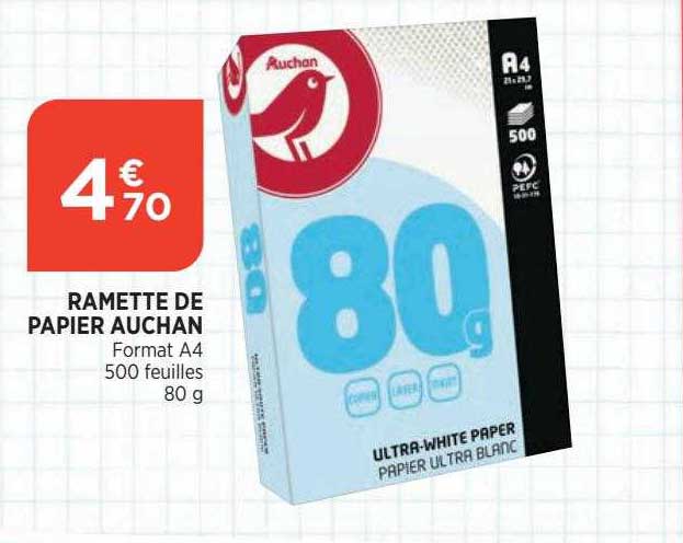 Ramette De Papier Auchan