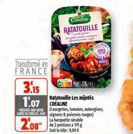 Ratatouille Les Mijotés Créaline