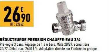 réducteur de pression chauffe-eau 3-4