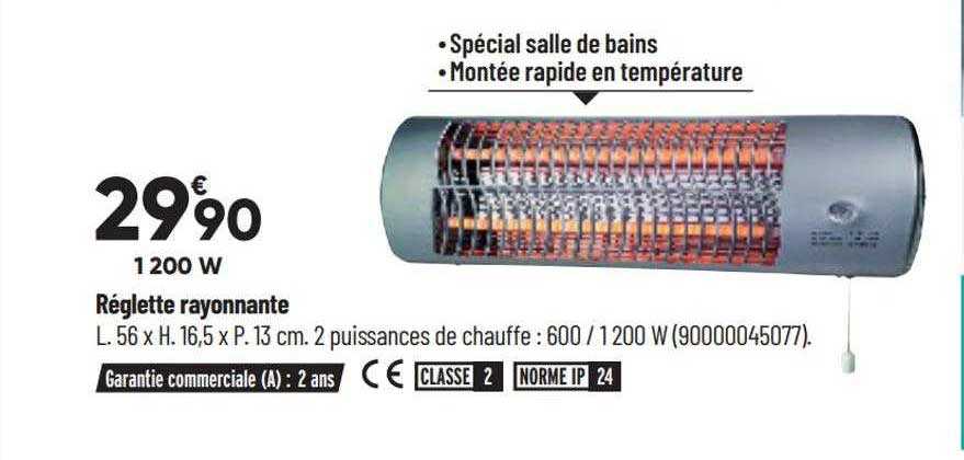 réglette rayonnante