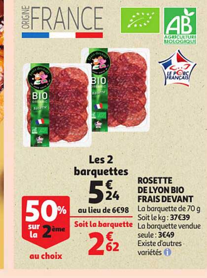 rosette de lyon bio frais devant