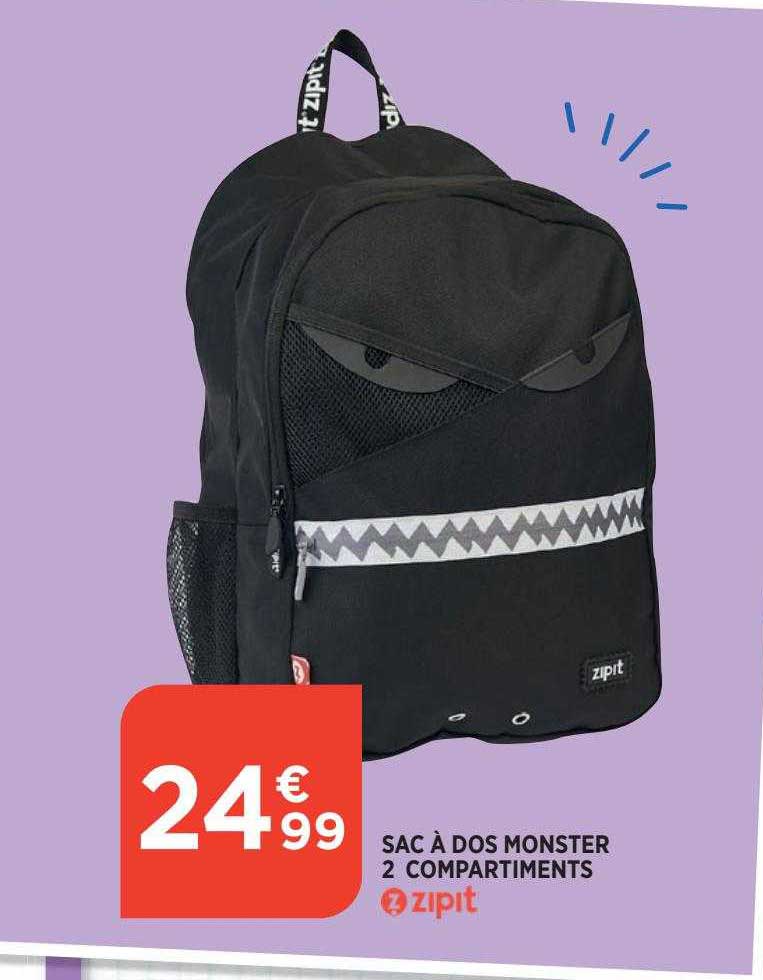 Sac à Dos Monster 2 Compartiment Zipit
