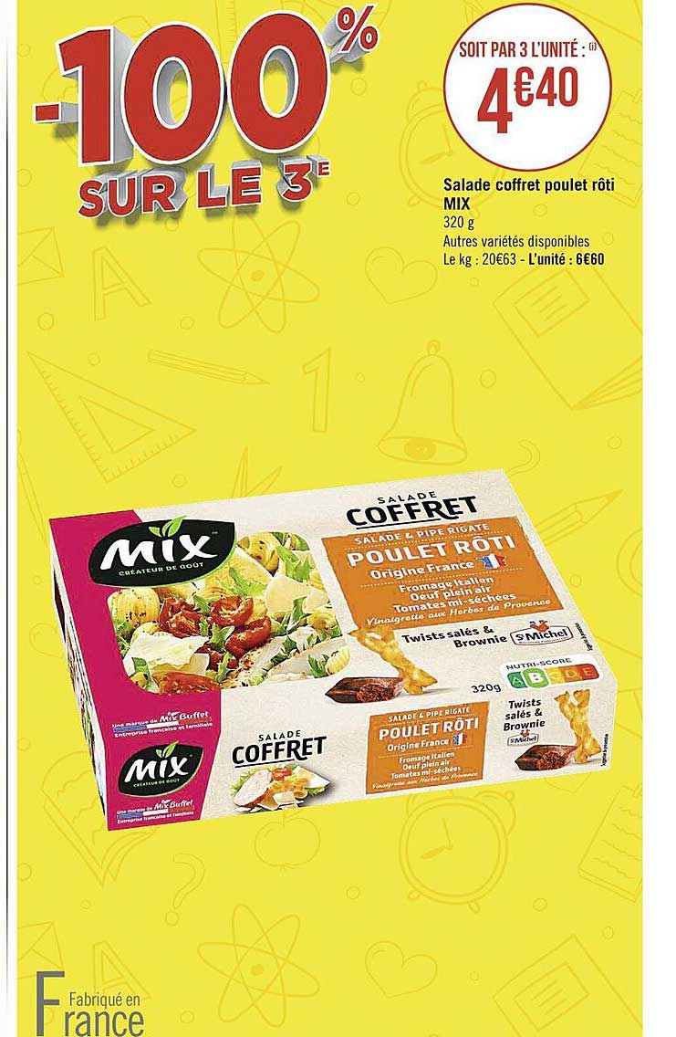 Salade Coffret Poulet Rôti Mix