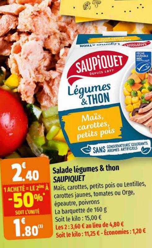 Salade Légumes & Thon Saupiquet
