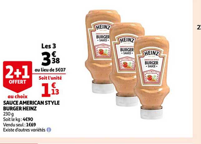 sauce american style burger heinz