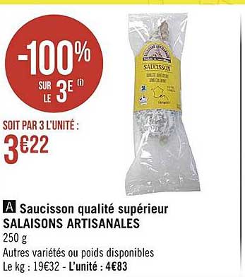 saucisson qualité supérieur salaison artisanales