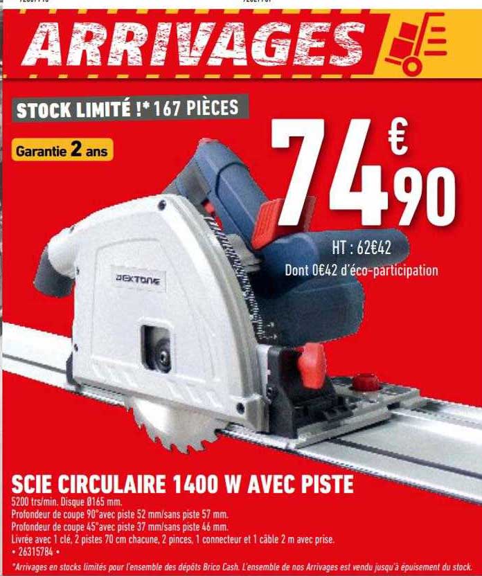 scie circulaire 1400 w avec piste
