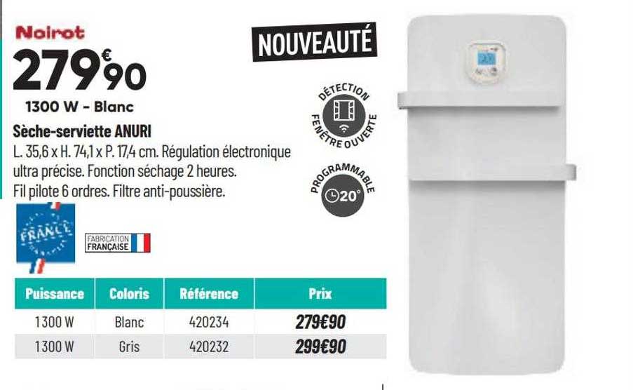 sèche-serviette anuri noirot