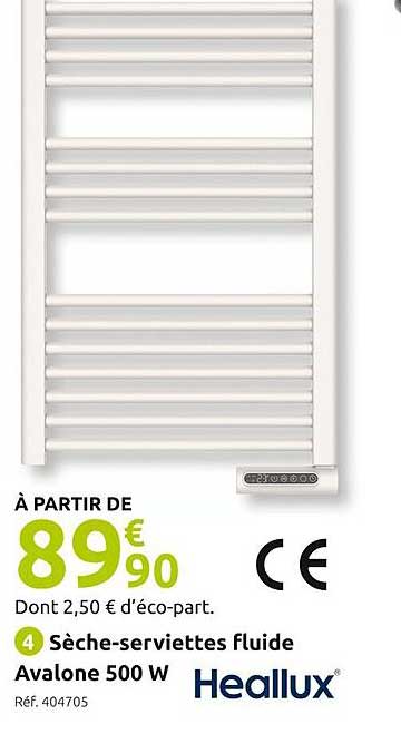 sèche-serviettes fluide avalone heallux