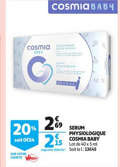 Sérum Physiologique Cosmia Baby