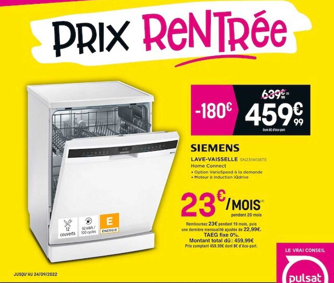 siemens lave-vaisselle