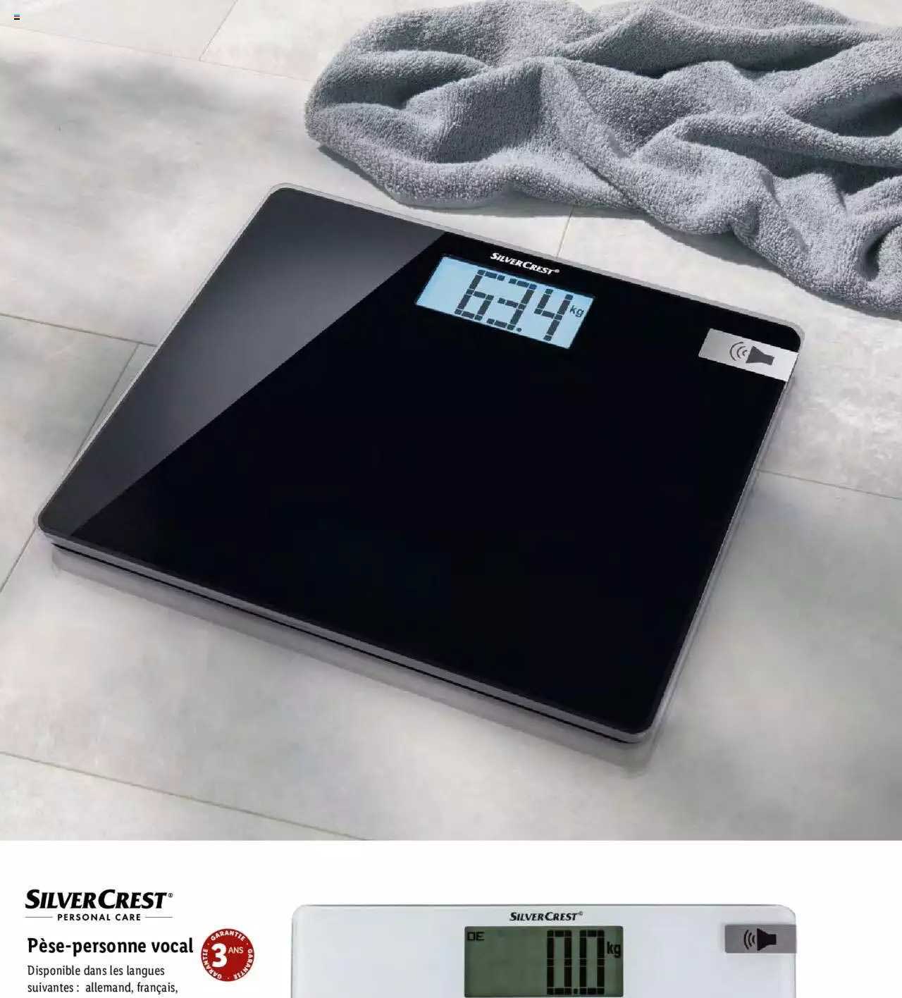 silvercrest pèse-personne vocal