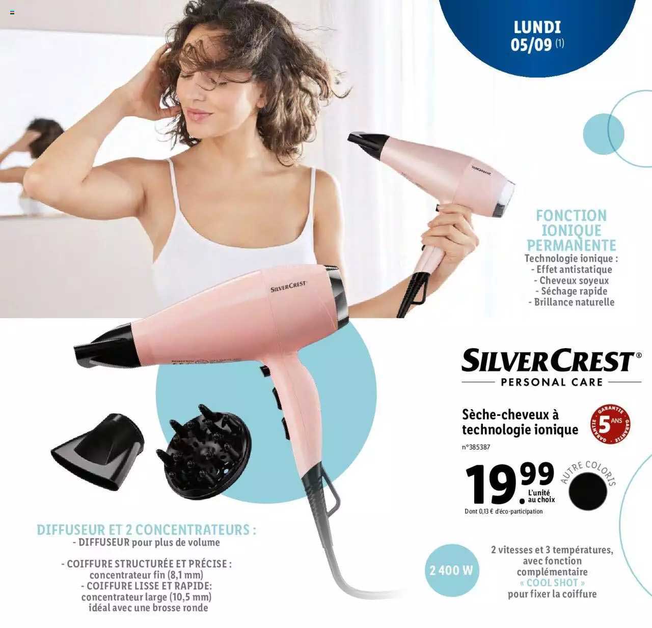 silvercrest sèche-cheveux à téchnologie ionique