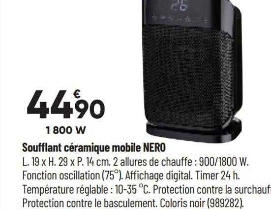 soufflant céramique mobile nero