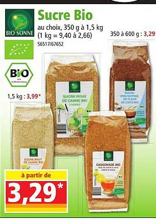 sucre bio bio sonne