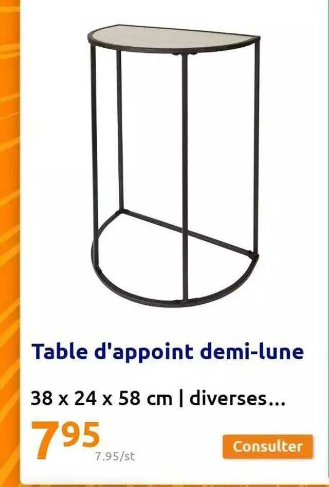 table d'appoint demi-lune