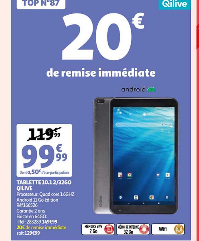 tablette 10.12 32go qilive