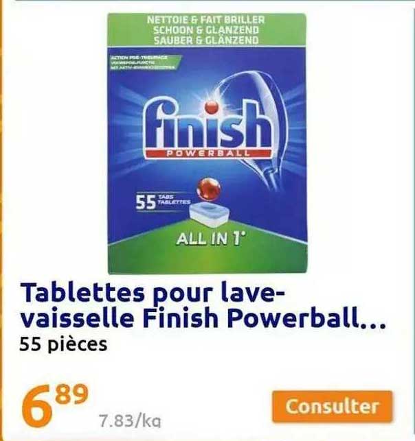 tablettes pour lave-vaisselle finish powerball