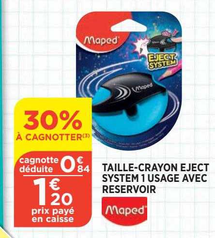 taille-crayon eject system u usage avec réservoir maped