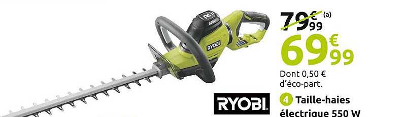 taille-haies électrique 550w ryobi