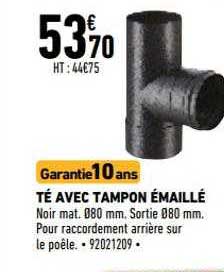 té avec tampon émaillé