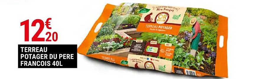 terreau potager de père françois 40 l or brun