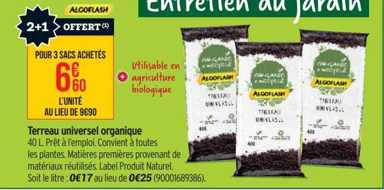 terreau universel organique algoflash